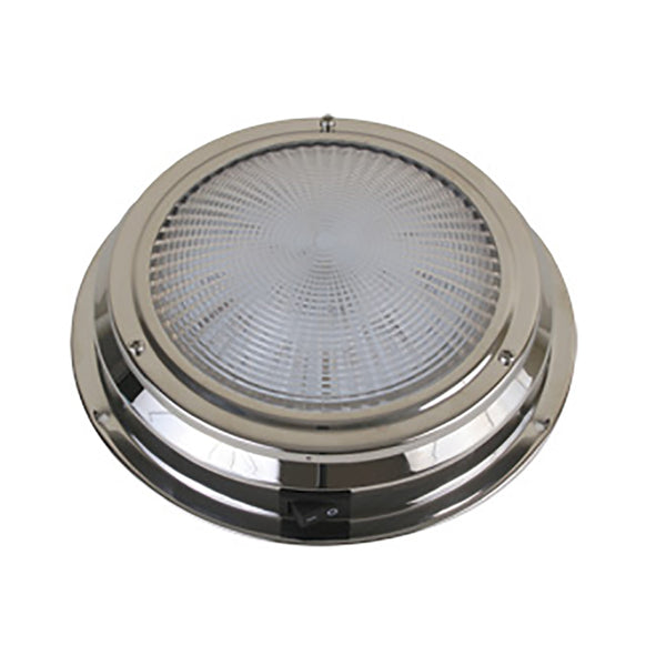 Scandvik LED Dome Light - Traditional - Stainless Steel - 5.5" - 12V [41324P]