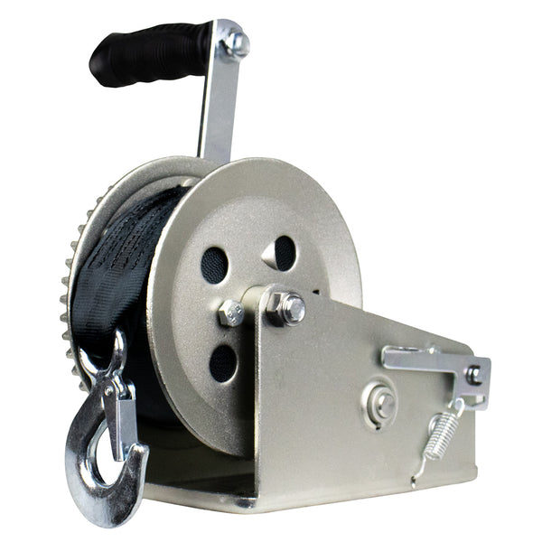 Powerwinch Utility Series Winch 2,500lb, 2 Speed, 8" Crank Arm - Zinc [21500-W-2500-8-Z-R]