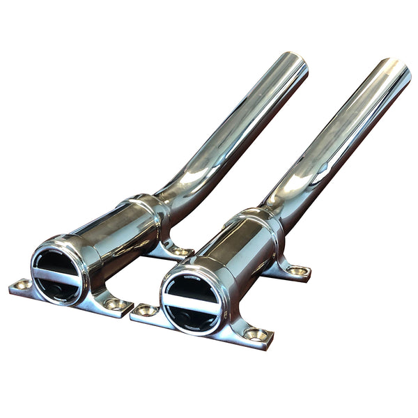 Tigress Side Mount Outrigger Holders - Fabricated 304 S.S. - 1-1/8" I.D.-Pair [88504]