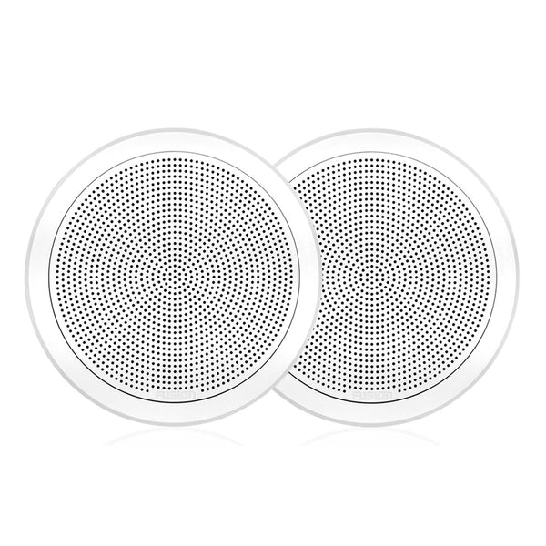 Fusion FM-F65RW FM Series 6.5" Flush Mount Round Marine Speakers - White Grill - 120W [010-02299-00]