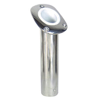Whitecap Bluewater 30 Deg. Stamped S.S. Flush Mount Rod Holder [S-0096]