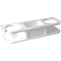 TACO 2-Drink Poly Holder w/Catch-All - White [P01-2000W]