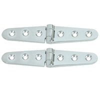 Whitecap Strap Hinge - CP/Brass - 6" x 1-1/8" - Pair [S-0605C]