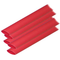 Ancor Adhesive Lined Heat Shrink Tubing (ALT) - 1/2" x 12" - 5-Pack - Red [305624]