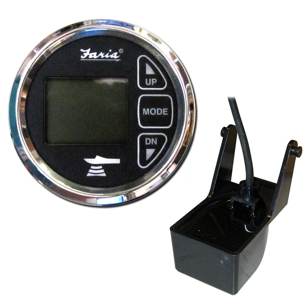 Faria Chesapeake Black 2" Dual Depth  Temp Sounder w/Transom Mount Transducer [13752]