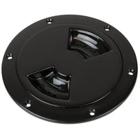 Sea-Dog Smooth Quarter Turn Deck Plate - Black - 6" [336165-1]